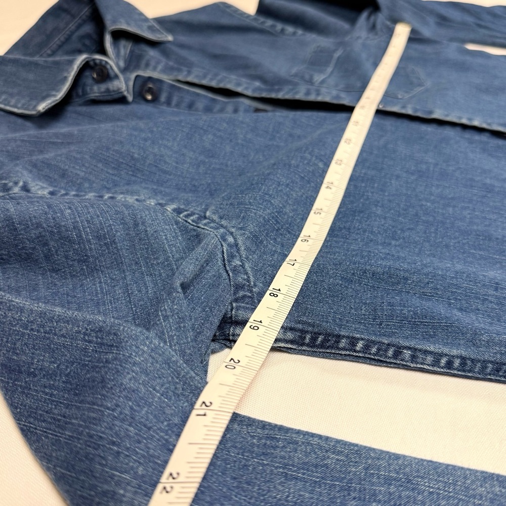 Express Women's Denim Blue Button Down Shirt